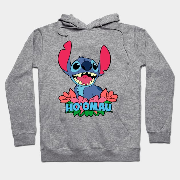 Stitch Ho'omau Smile Hoodie by Vault Emporium